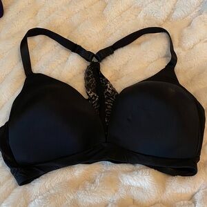 Serra Black Lace-Back Wireless Bra